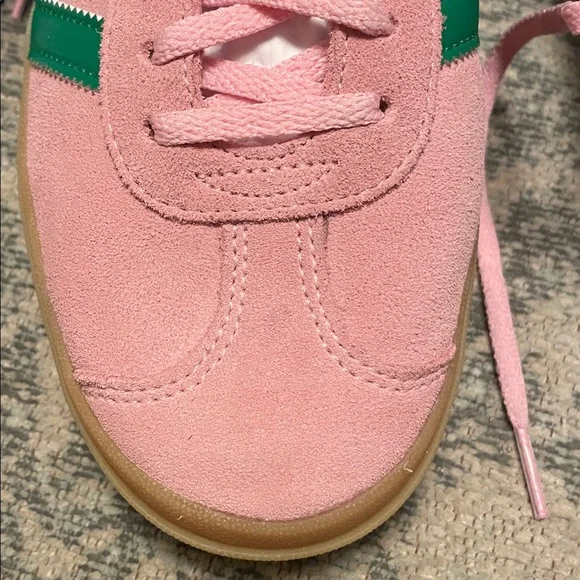 Gazelle Bold: Adidas Women's Pink and Green Gazelle Bold Sneakers - Picture 9 of 11